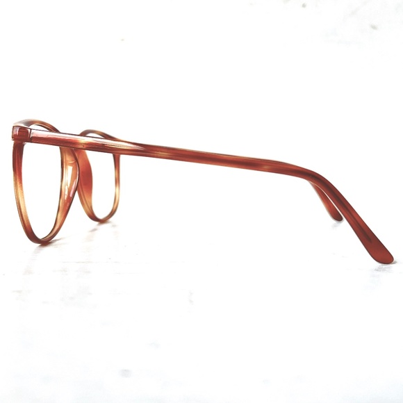 Vintage Eyeglasses LOGO Paris 70s Caramel Latte Eyeglass France NOS - Picture 4 of 14